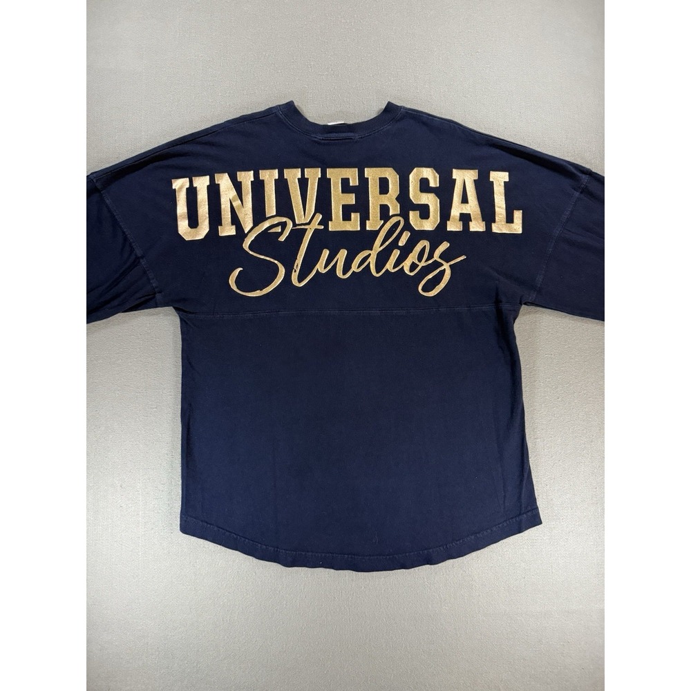 Universal Studios Long Sleeve Spirit Jersey In Navy With Gold Letters Size M